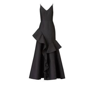 Cooper Street Black asymmetrical maxi gown floor length prom wedding